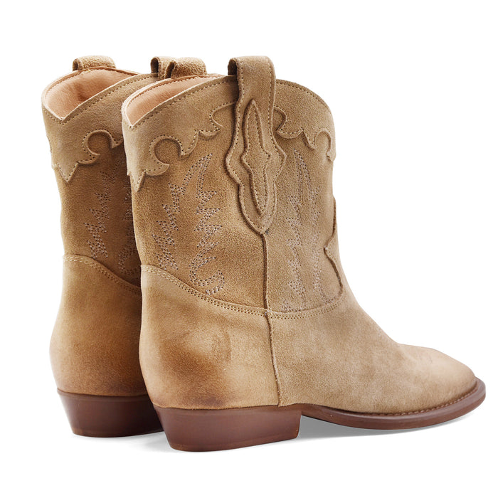 Texani Donna Gisél Moiré MALAWI Vera Pelle Scamosciata Beige
