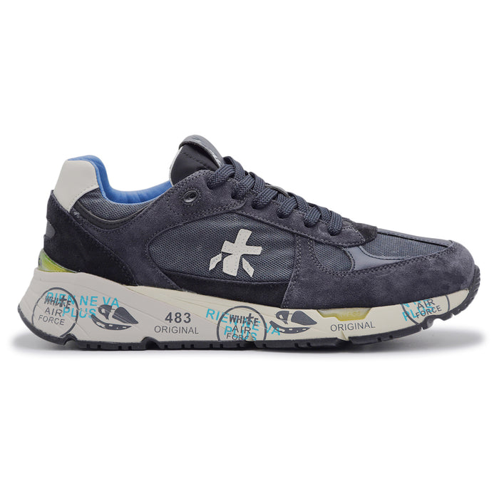 Sneakers Premiata Mase 7819 Uomo Pelle Scamosciata Blu Delavé