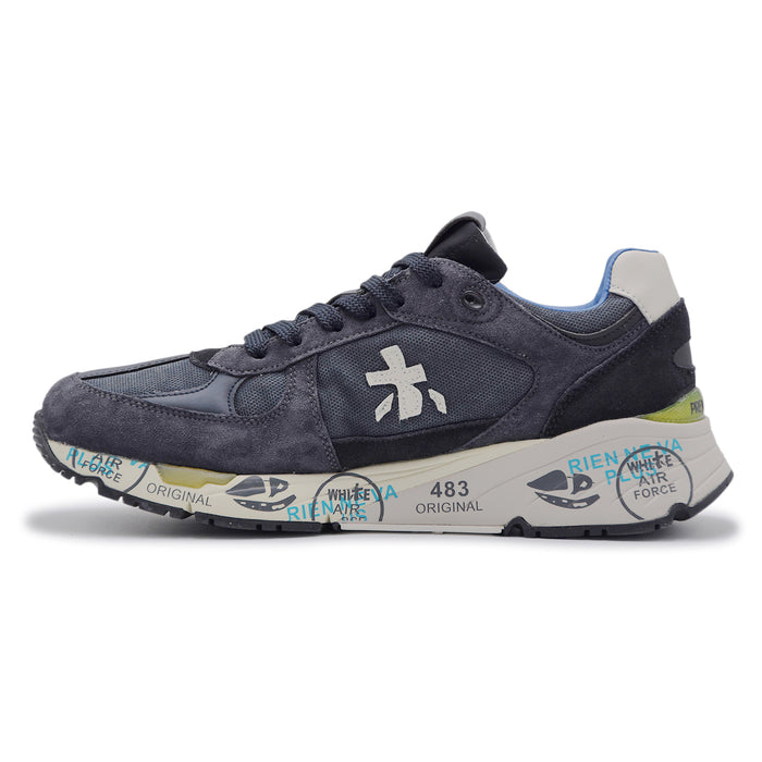 Sneakers Premiata Mase 7819 Uomo Pelle Scamosciata Blu Delavé