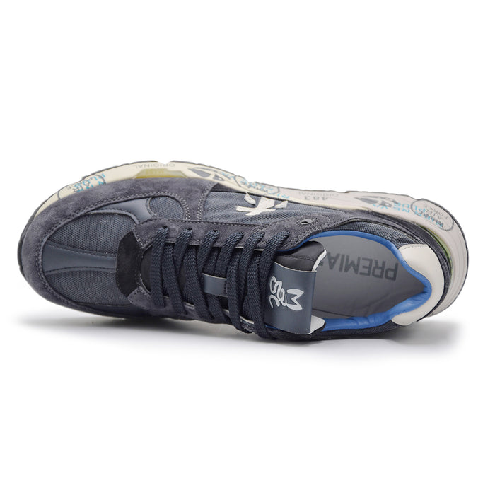 Sneakers Premiata Mase 7819 Uomo Pelle Scamosciata Blu Delavé