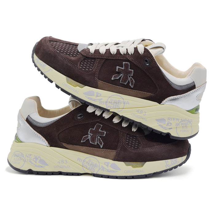 Sneakers Premiata Mase 7895 Donna Marrone Dettagli Metallici