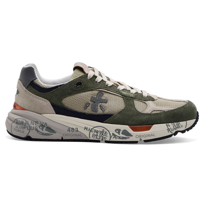 Sneakers Uomo Premiata Mase 25 8015 Verde Militare Arancione