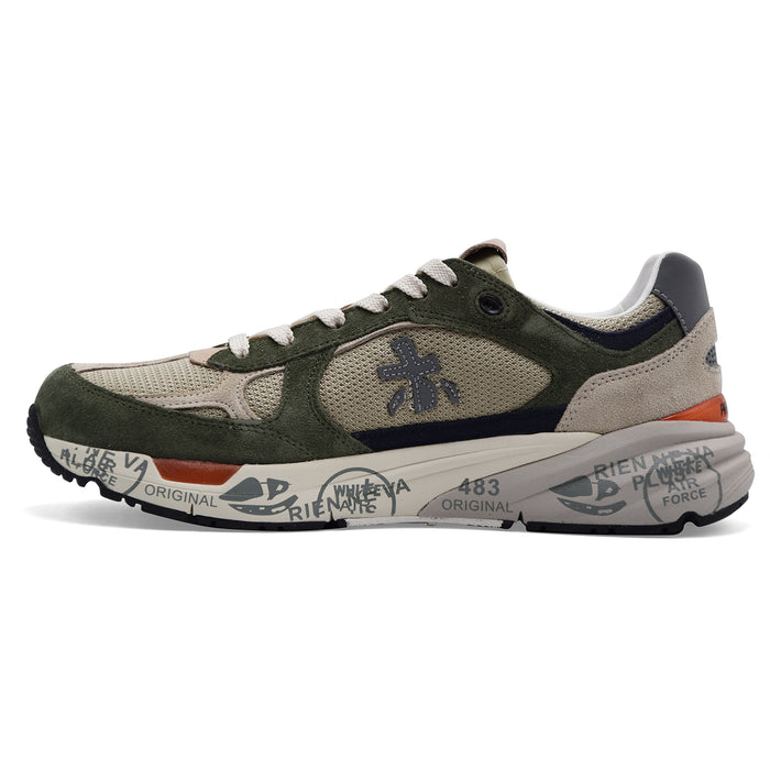 Sneakers Uomo Premiata Mase 25 8015 Verde Militare Arancione