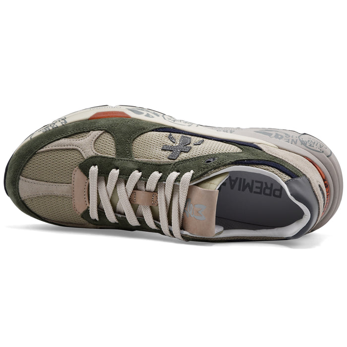 Sneakers Uomo Premiata Mase 25 8015 Verde Militare Arancione