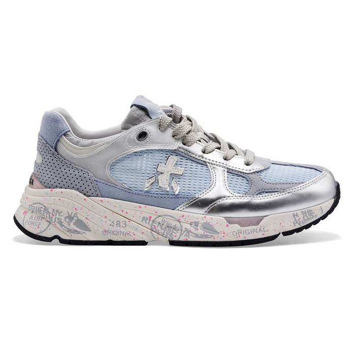 Sneakers Donna Premiata Mased 8205 In Pelle Mesh Light Blue