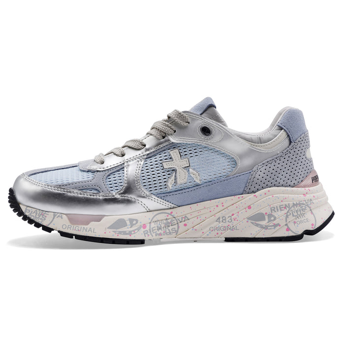 Sneakers Donna Premiata Mased 8205 In Pelle Mesh Light Blue