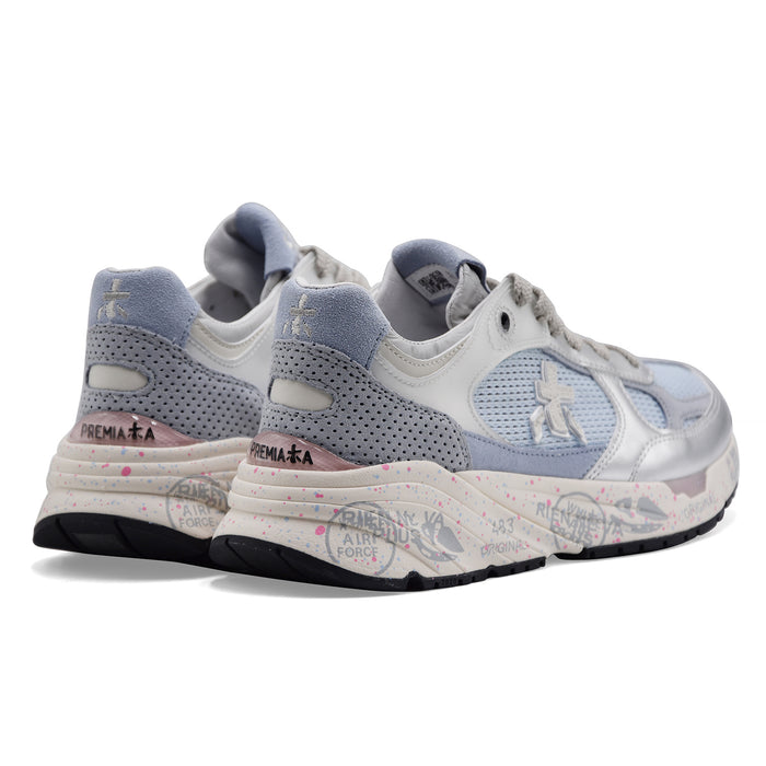 Sneakers Donna Premiata Mased 8205 In Pelle Mesh Light Blue