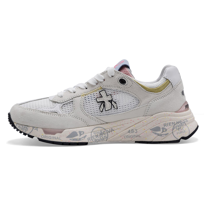 Sneakers Donna Premiata Mased Var. 8206 In Pelle Mesh Bianco
