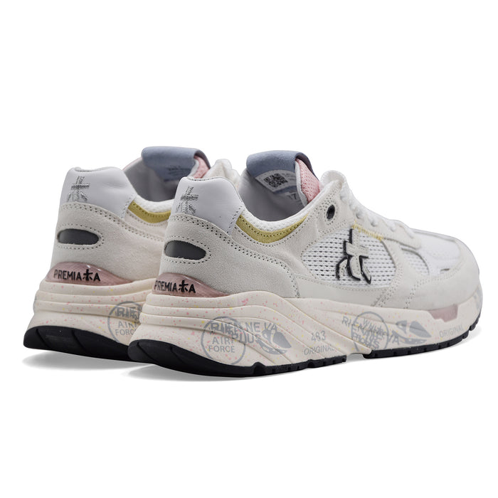Sneakers Donna Premiata Mased Var. 8206 In Pelle Mesh Bianco