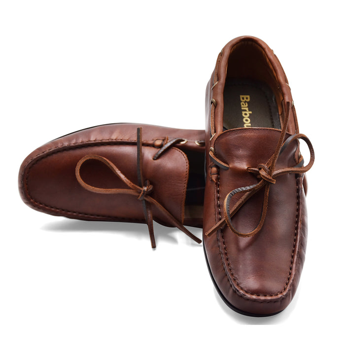 Car Shoe Uomo Marrone Barbour Courage Driving Shoe Vera Pelle