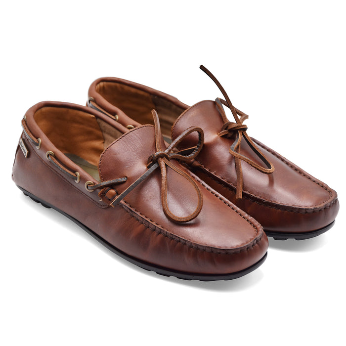 Car Shoe Uomo Marrone Barbour Courage Driving Shoe Vera Pelle