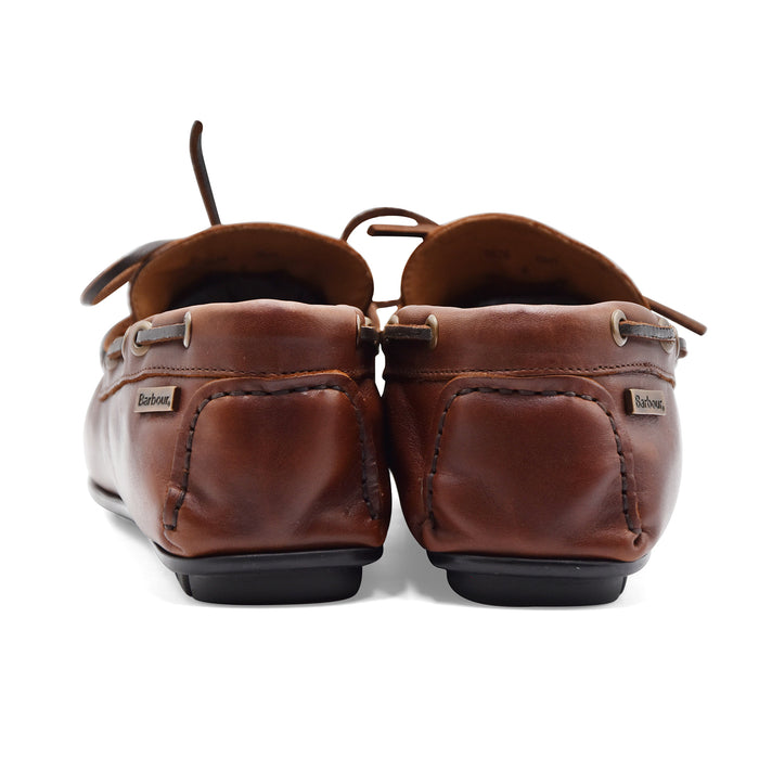 Car Shoe Uomo Marrone Barbour Courage Driving Shoe Vera Pelle