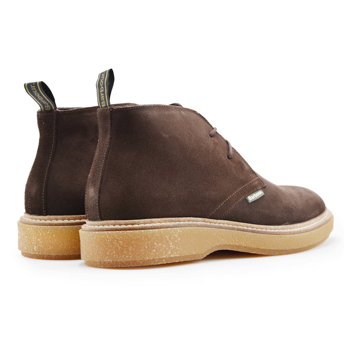 Polacchini Barbour Uomo Blaine Camoscio Marrone Stile Iconico