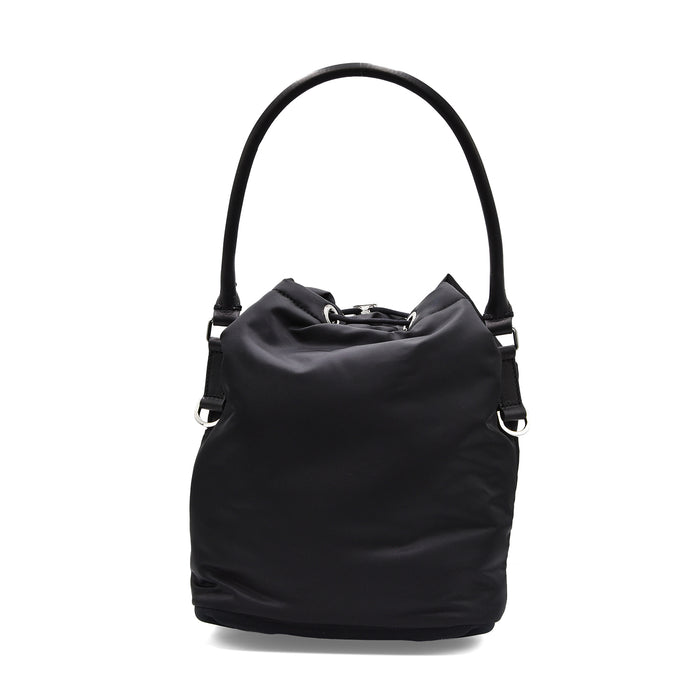 Zaino Da Donna Premiata Mia Nylon Nero Con Dettagli In Pelle