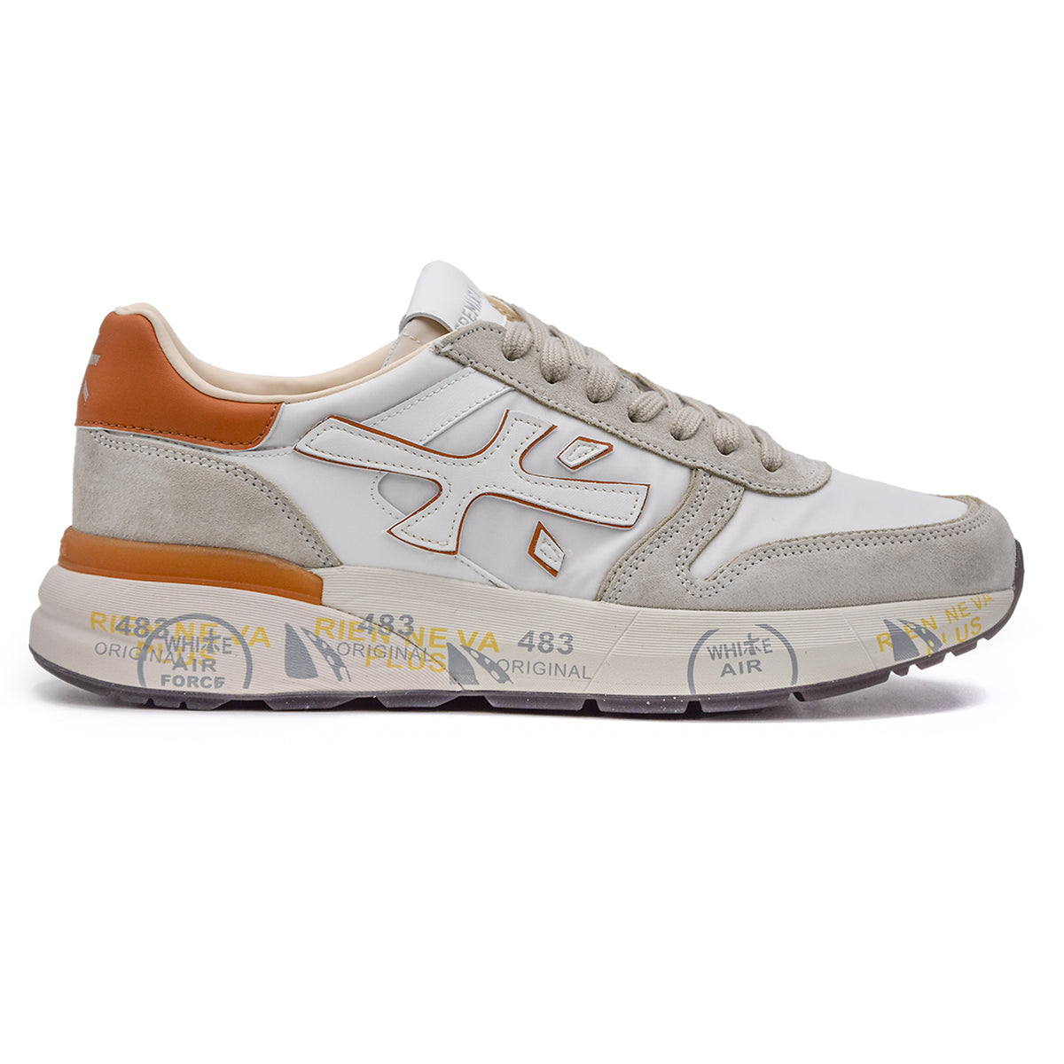 スニーカー PREMIATA Men Sneakers MICK7208 White MICK7208CAMOSCIOGRIGO-