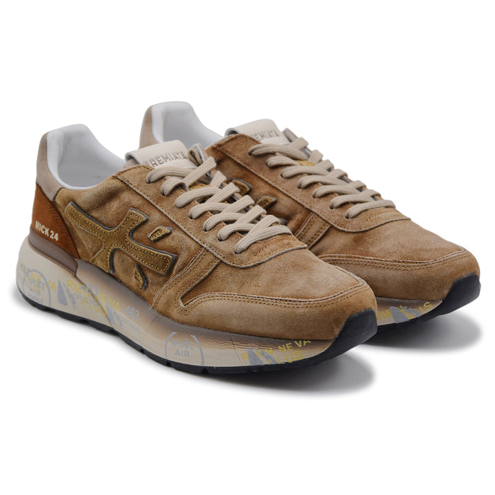 Sneakers Premiata Mick 7712 Uomo Marrone Chiaro Stile Iconico