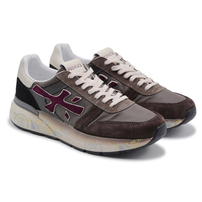 Sneakers Premiata Mick 7714 Uomo Marrone Bordeaux Alta Qualità
