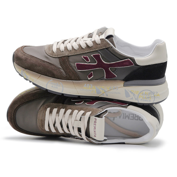 Sneakers Premiata Mick 7714 Uomo Marrone Bordeaux Alta Qualità