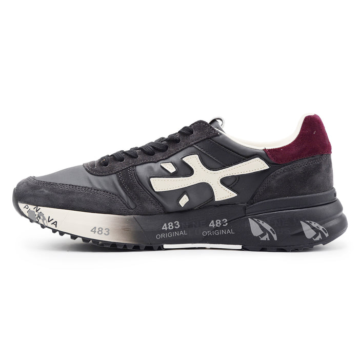 Sneakers Premiata Uomo Mick 7719 Marrone Grigio Logo Laterale