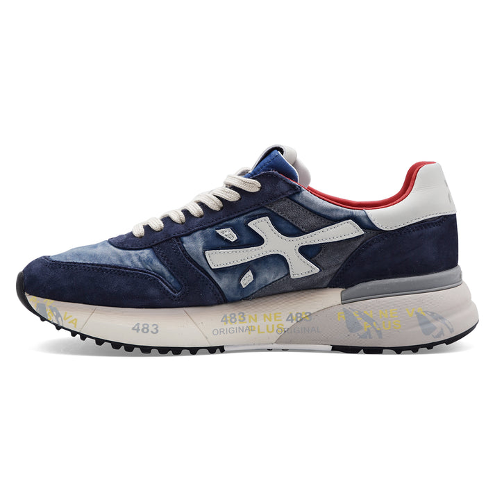 Sneakers Premiata Uomo Mick 8006 Tessuto Suede Blu Stonewashed