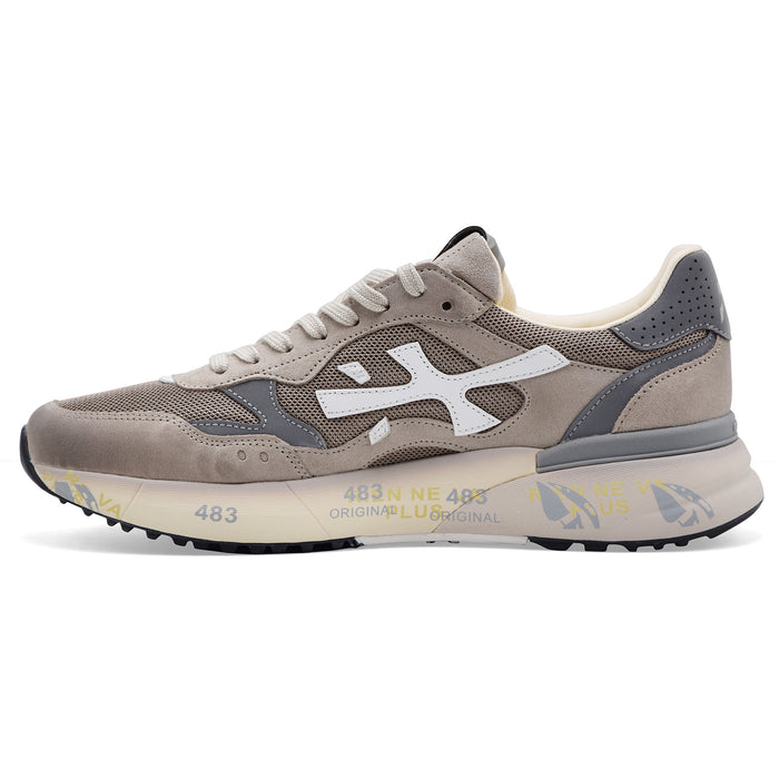 Men's Premiata Mick 0.1 8118 Taupe Iconic Graphics Sneakers