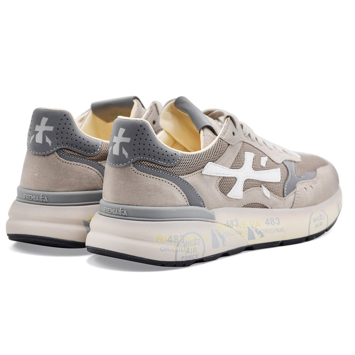 Men's Premiata Mick 0.1 8118 Taupe Iconic Graphics Sneakers