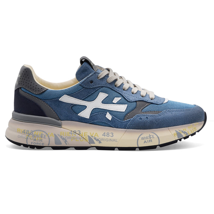 Premiata MICK0.1 8120 Men's Suede and Fabric Sneakers Blue