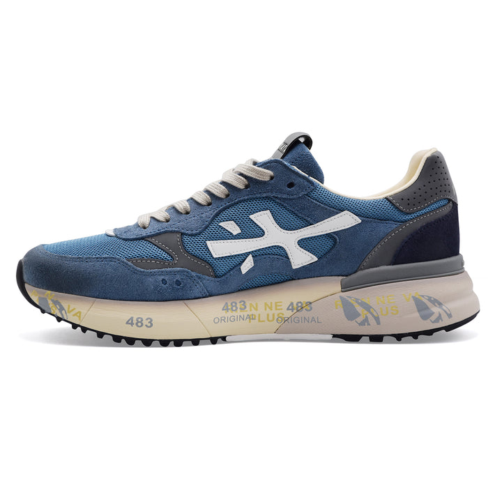 Premiata MICK0.1 8120 Men's Suede and Fabric Sneakers Blue