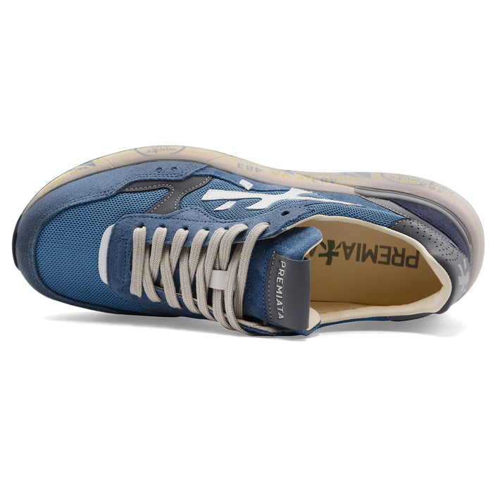 Premiata MICK0.1 8120 Men's Suede and Fabric Sneakers Blue