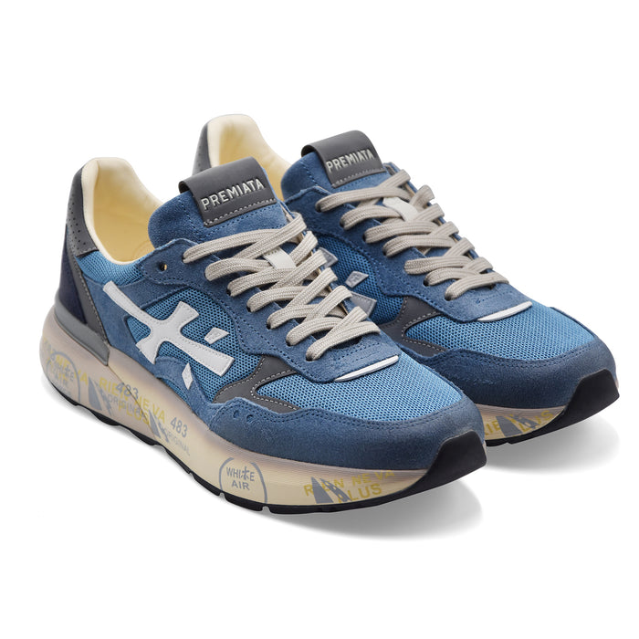 Premiata MICK0.1 8120 Men's Suede and Fabric Sneakers Blue