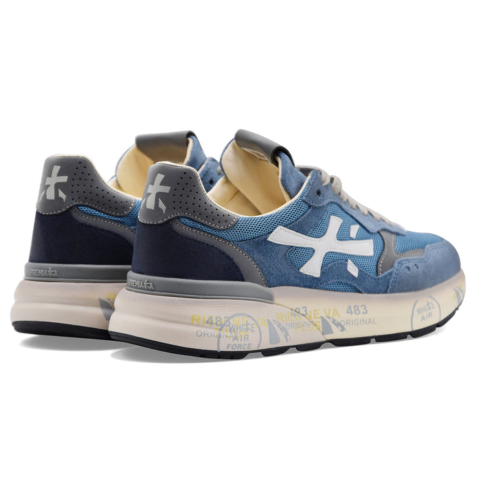 Premiata MICK0.1 8120 Men's Suede and Fabric Sneakers Blue