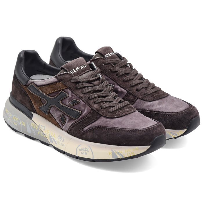 Sneakers Premiata Mick 8434 Iconiche Uomo Suede Mesh Marrone