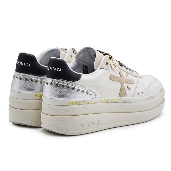 Sneakers Premiata Micol 7751 Donna Beige Suola Doppio Strato