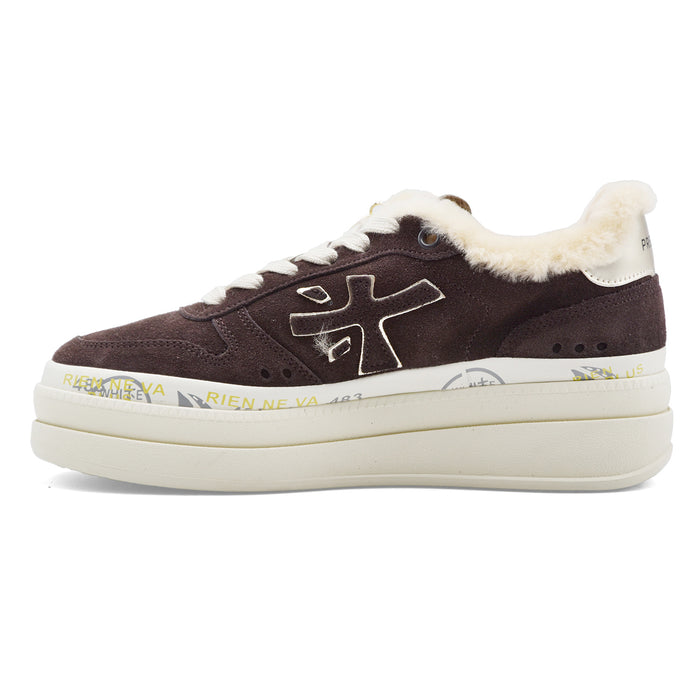 Sneakers Donna Premiata Micol 7894M Marrone Scuro Suola Platform