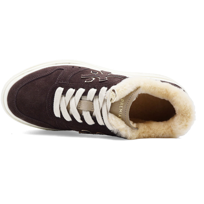 Sneakers Donna Premiata Micol 7894M Marrone Scuro Suola Platform