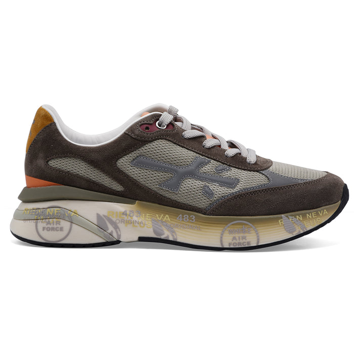 Sneakers Uomo Premiata Moerun 7871 Taupe Logo Laterale Iconico