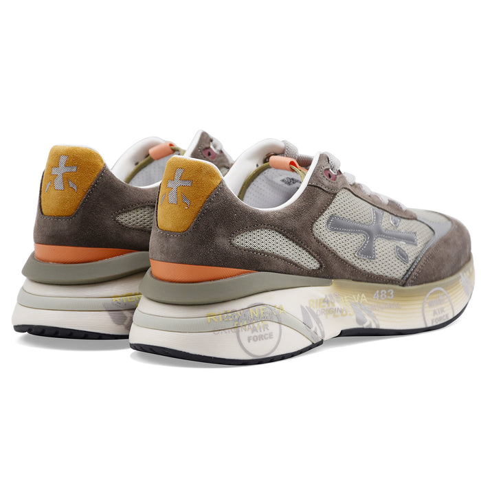 Men's Premiata Moerun 7871 Taupe Iconic Side Logo Sneakers