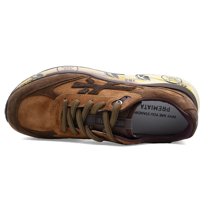 Sneakers Premiata Moerun 8539 Uomo Pelle Scamosciata Cammello