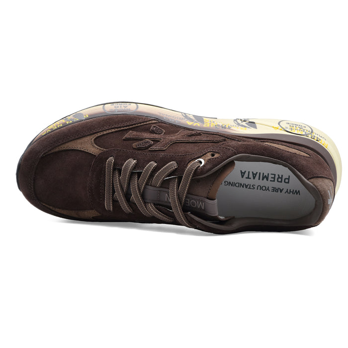 Sneakers Premiata Moerun 8636 Uomo Marrone Running Innovativa