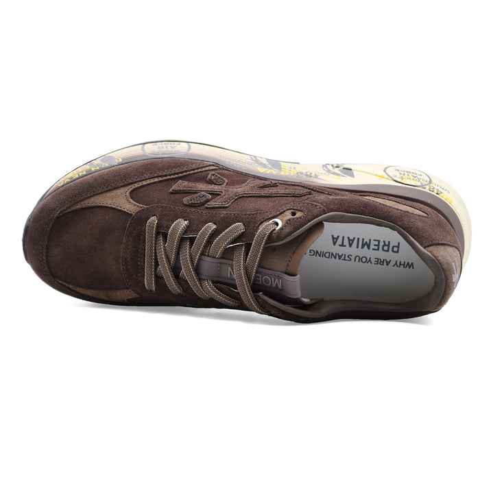 Sneakers Premiata Moerun 8636 Uomo Marrone Running Innovativa