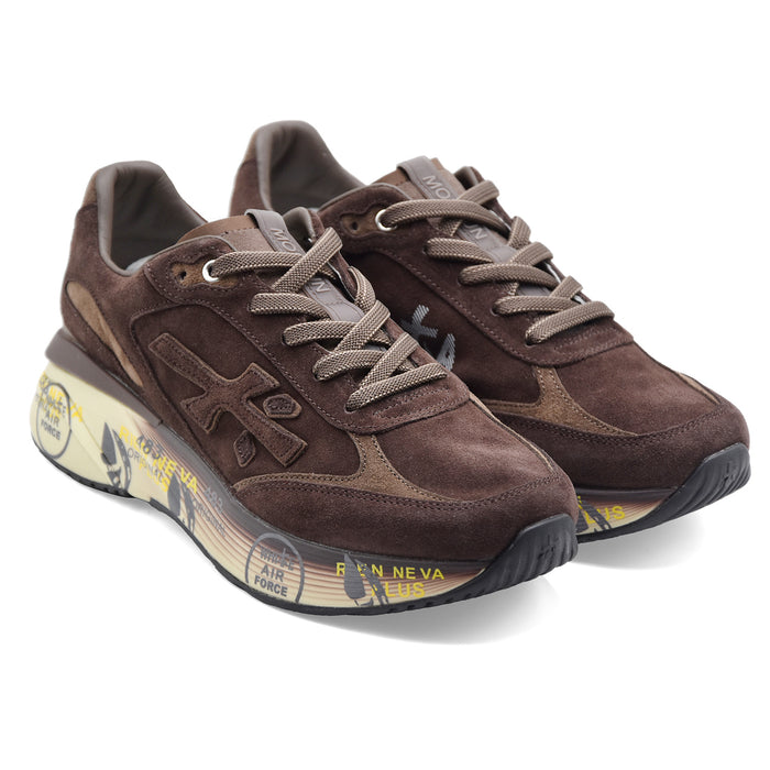 Sneakers Premiata Moerun 8636 Uomo Marrone Running Innovativa