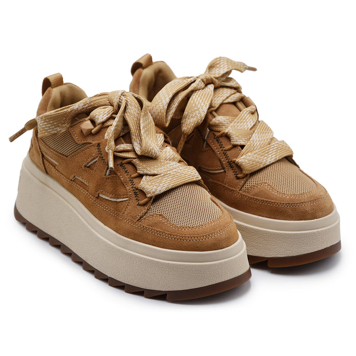 Sneakers Donna Ash Movie Calf Suede Mesh Cammello Stile Street