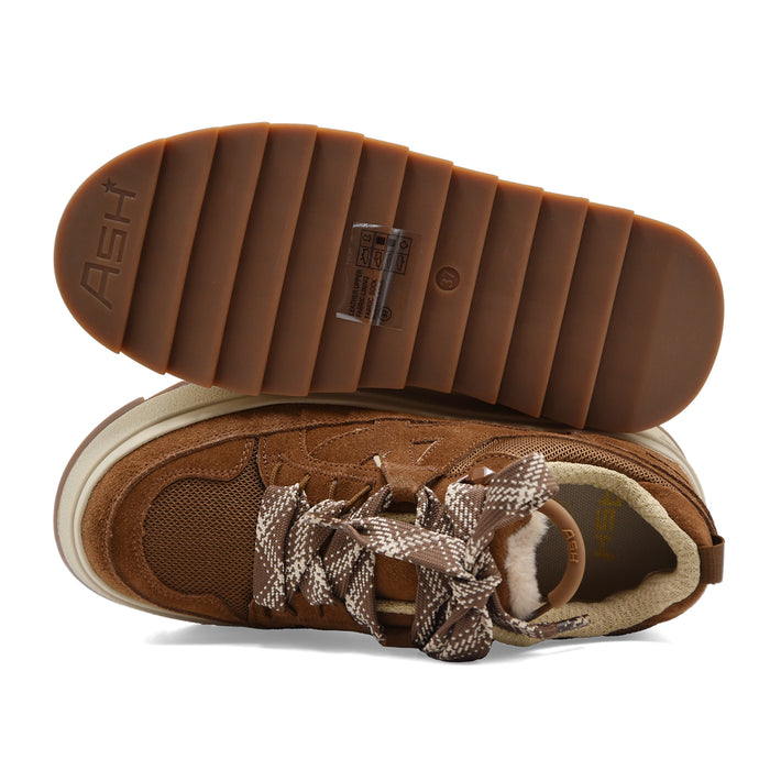 Sneakers Ash Movie Donna Chestnut Cappuccino Con Maxi Platform