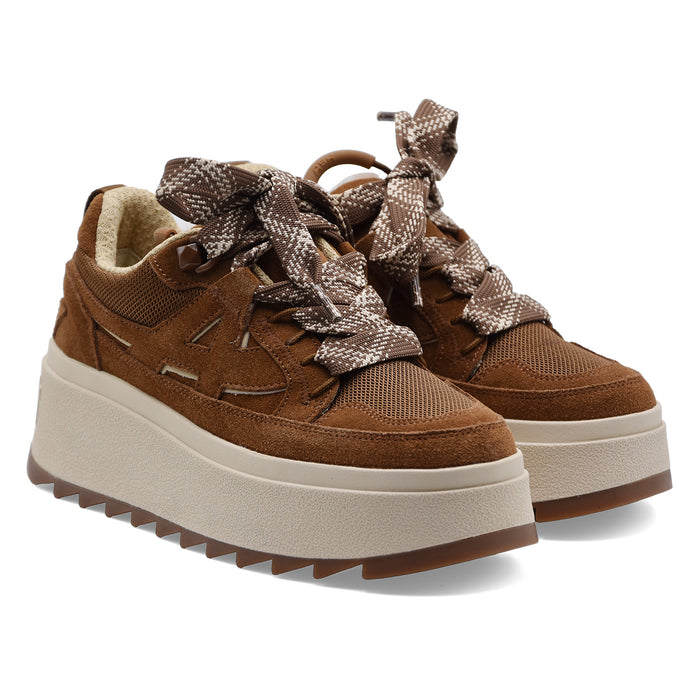 Sneakers Ash Movie Donna Chestnut Cappuccino Con Maxi Platform