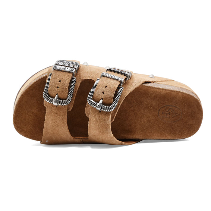 Sandali Ash Mystic Donna Pelle Scamosciata Moka Mou Con Zeppa