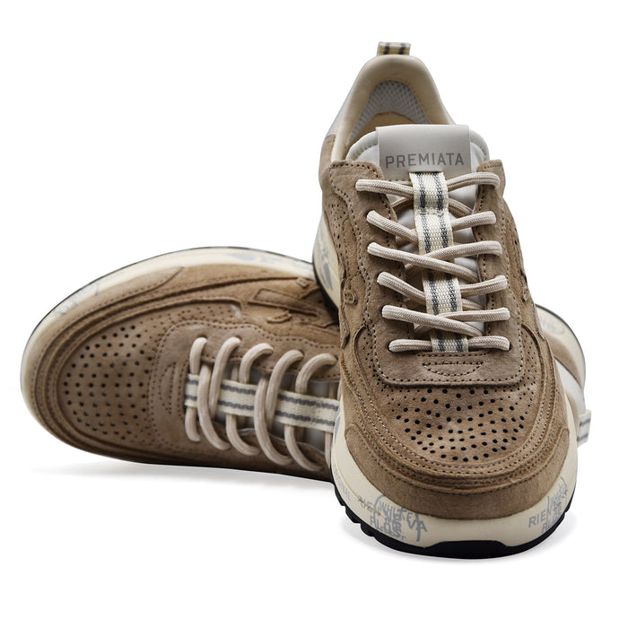 Sneakers Premiata Nous 8288 Uomo Camoscio Beige Micro Forature