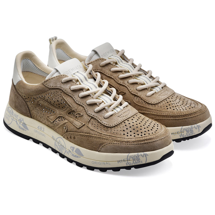 Sneakers Premiata Nous 8288 Uomo Camoscio Beige Micro Forature