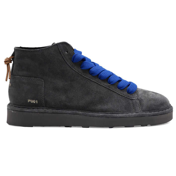 Panchic Uomo Polacchini ICON-ANKLE BOOT Pelle Scamosciata Grigia