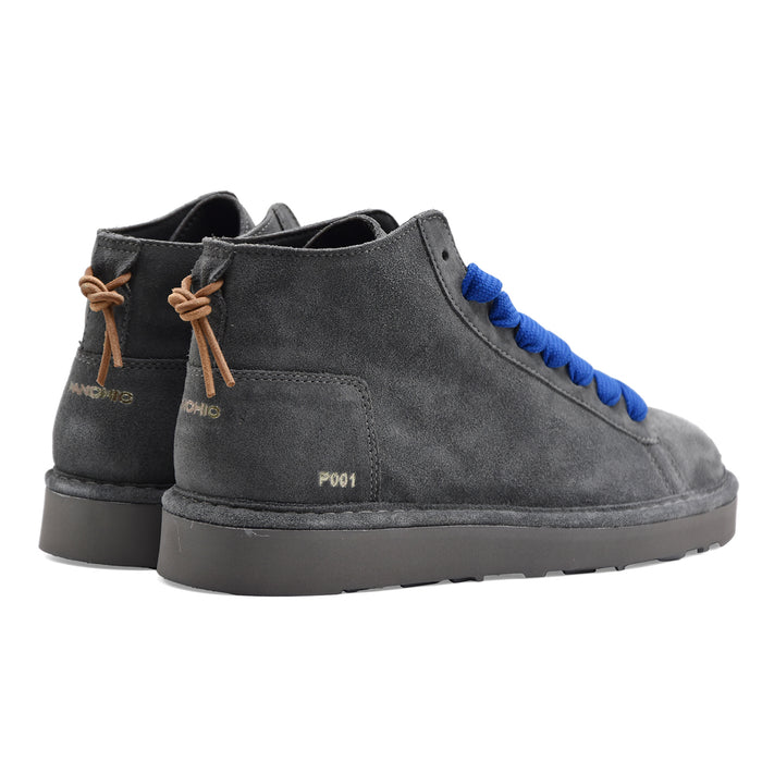 Panchic Uomo Polacchini ICON-ANKLE BOOT Pelle Scamosciata Grigia