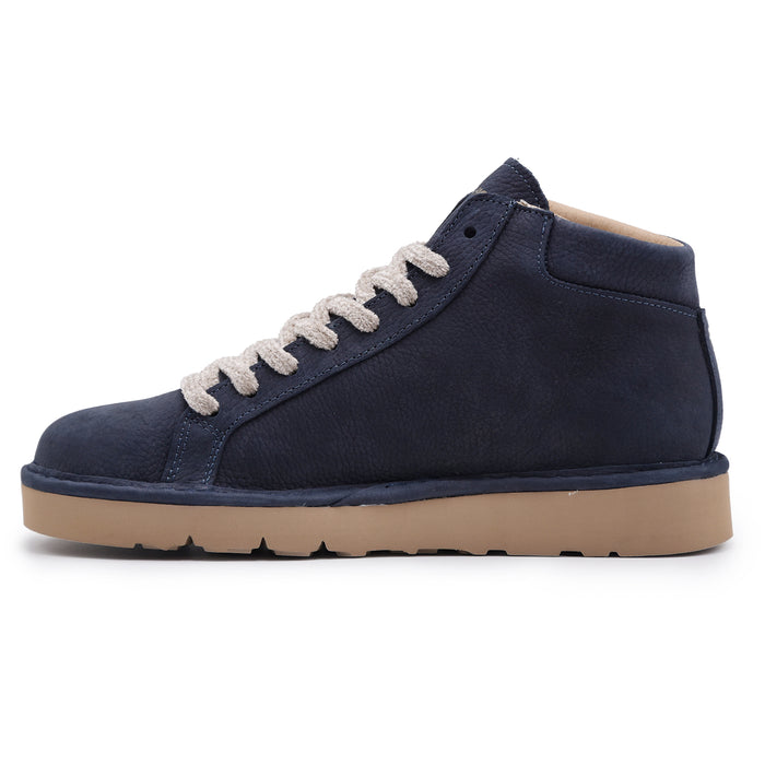 Polacchini Panchic Uomo P007 ANKLE BOOT Nubuck Blu Made In Italy